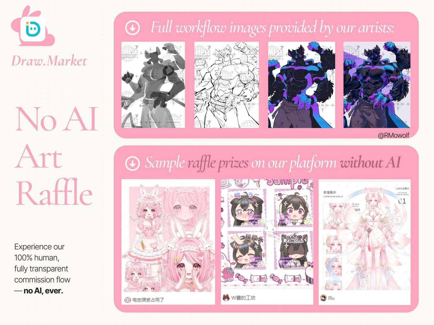 draw market no ai art raffle