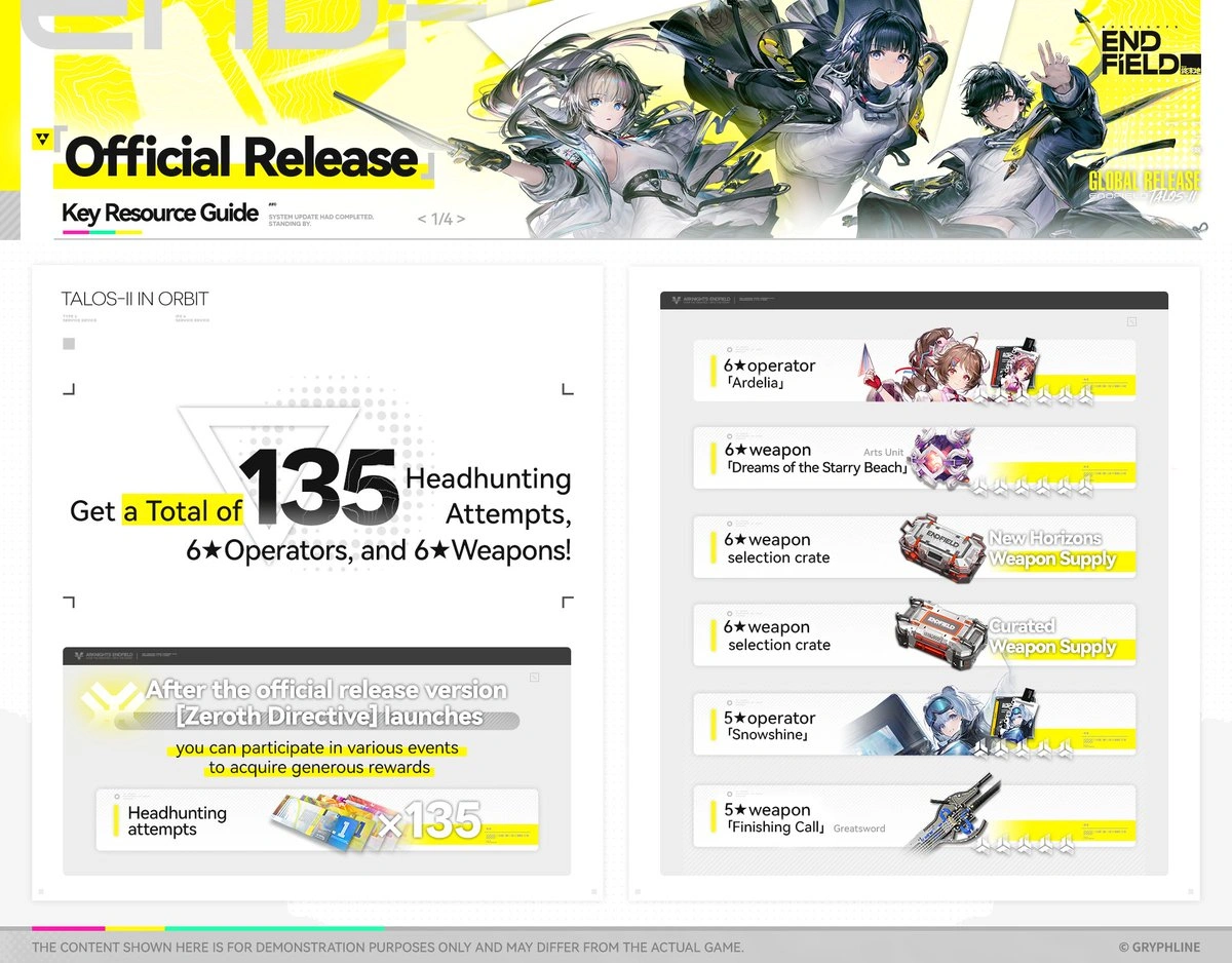 Arknights endfield official key resources