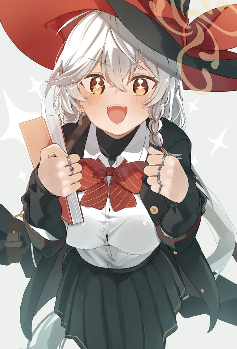 碧蓝档案角色白尾绘里_作者@ヒガ