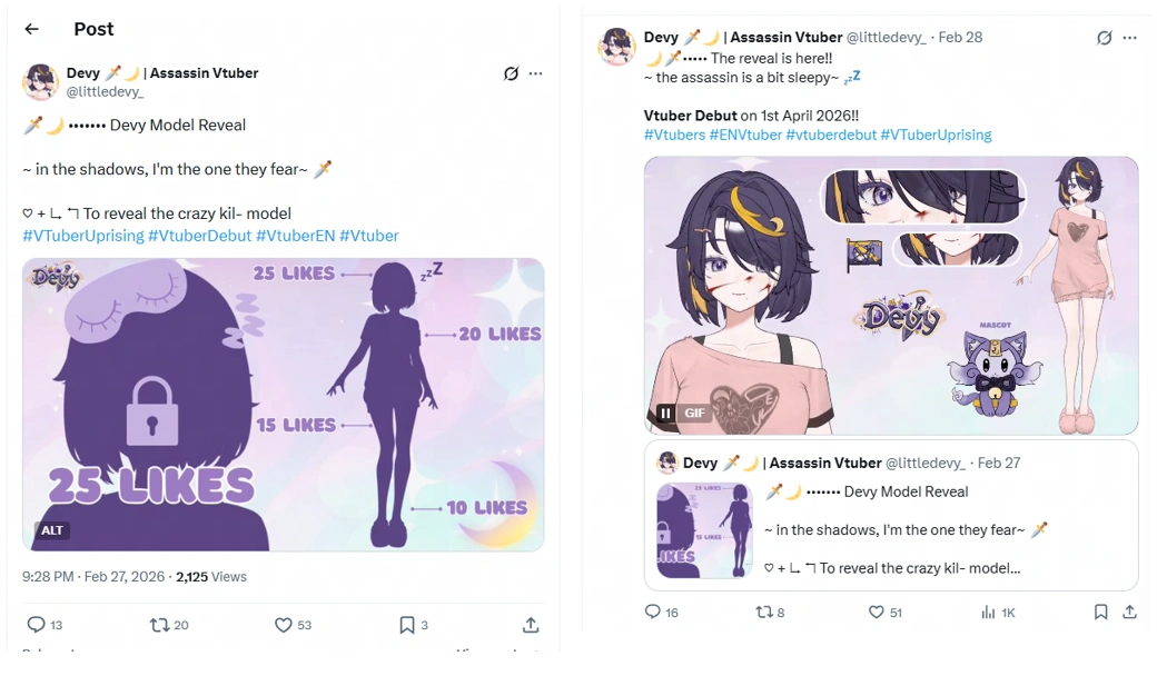 VTuber Model Reveal Debut Graphics