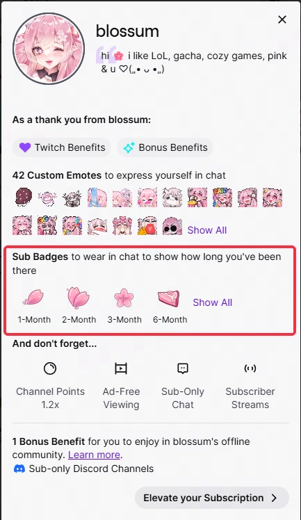 Emotes & Badges