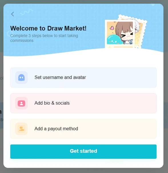 3steps to start commissions